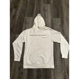 Juice WRLD Hoodie Mens Large White You Have Power Over Depression Pullover‎ 2021